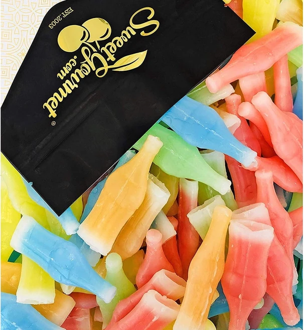 스위트고메 SweetGourmet 올드 패션 왁스 캔디 Nik-L-Nip Filled Chew Wax Bottles, 1개, 453g - 쿠팡