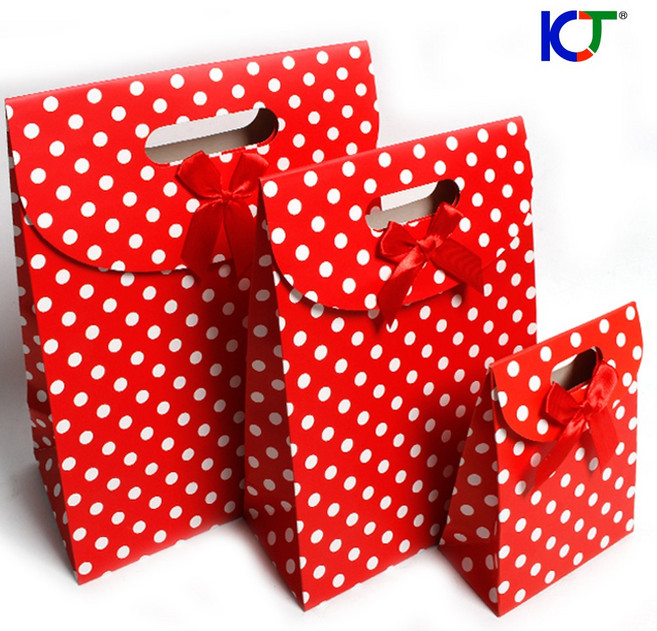 쇼핑백 선물상자 선물포장 선물박스 종이가방, 09. 땡땡이