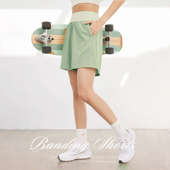 [순이야] C.여성 바스락 4부 러닝 팬츠 필라테스 요가 잠옷