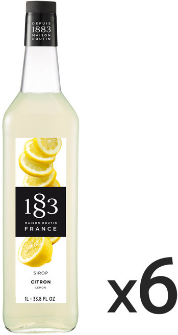 카페과일 레몬시럽 1000ml 6개, 1L