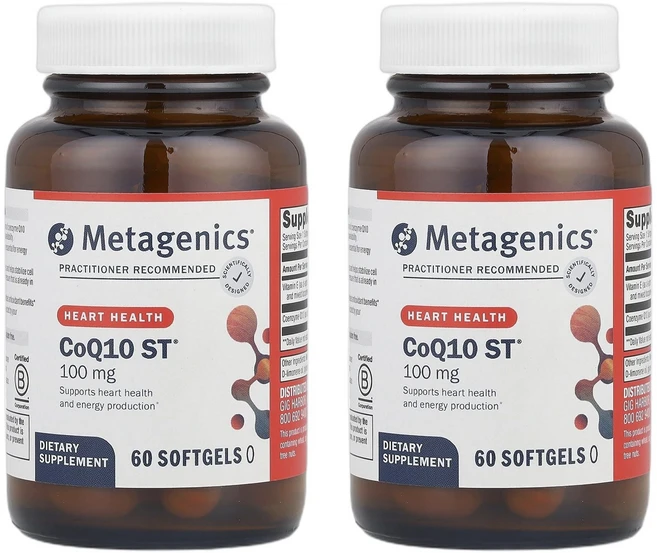 메타제닉스 코큐텐 CoQ10 코엔자임 ST 60 Softgels 1+1, 60정 - 쿠팡