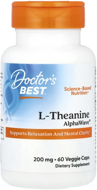 Doctor's Best l-테아닌 AlphaWave® 200mg 베지 캡슐 60정, DoctorsBestl테아닌AlphaWave200mg베, 1개 - 쿠팡