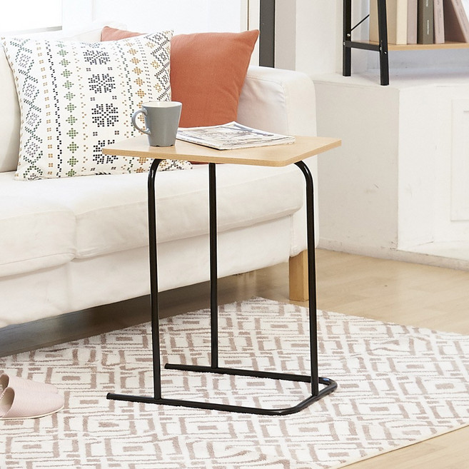 동영나이스 공부 우드책상 DIY 철제 선반 1인용 미니 서재 조립식 책장 심플 모던, 보조테이블 블랙