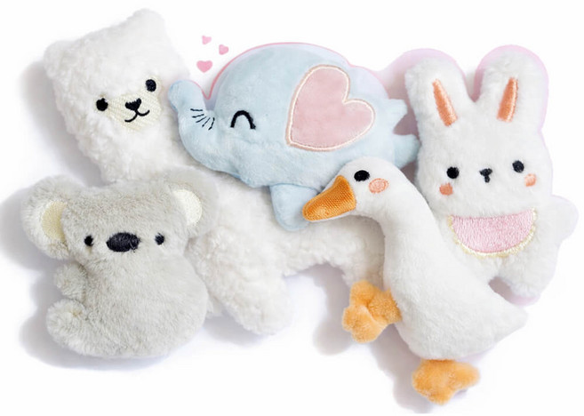 히야펫 동물원 나들이 강아지 삑삑이 장난감 5종 세트 강아지 봉제 인형 토이, 1개, 뽀용동물 세트