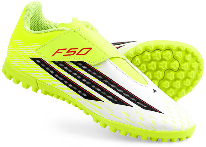 아디다스 F50 클럽 VEL 유소년용 끈 없는 벨크로 타입 인조잔디용 축구화