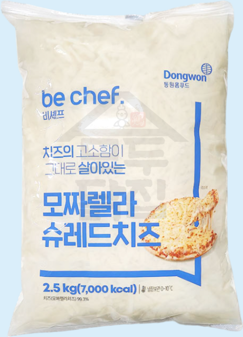 동원 비셰프 모짜렐라 슈레드치즈 2.5kg 피자치즈, 1개
