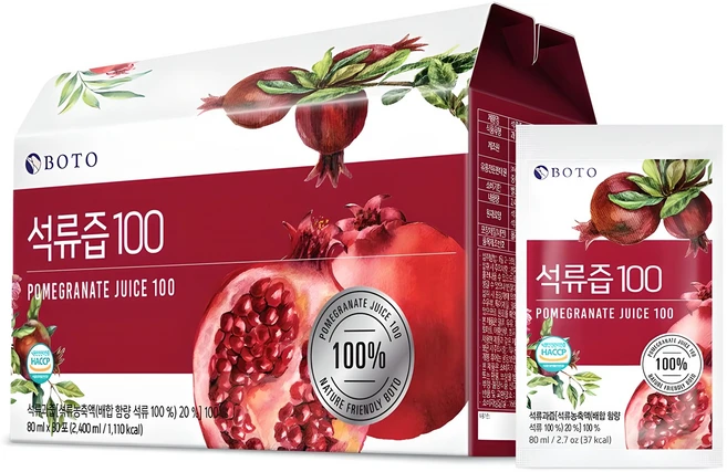 보뚜 석류즙 100, 80ml, 30개 - 쿠팡