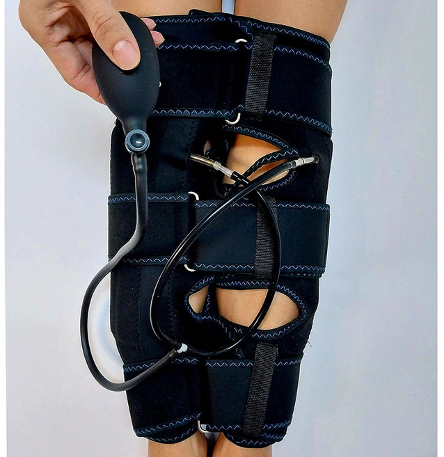 오다리 자세 교정기 휜다리 벨트 X자 O자 X다리 O다리 밴드 교정 공기주입, 1개