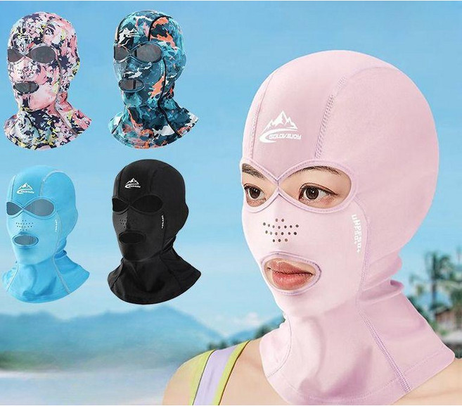 프리다이빙후드 다이빙 스킨스쿠버 스쿠버다이빙 잠수 모자 귀여운 수영모 후드 캡, 일몰 파도