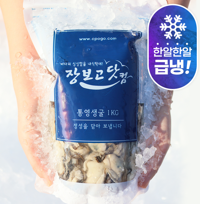 통영직송 최상급 생굴 싱싱 지퍼백 포장, 1개, 통영생굴 1kg