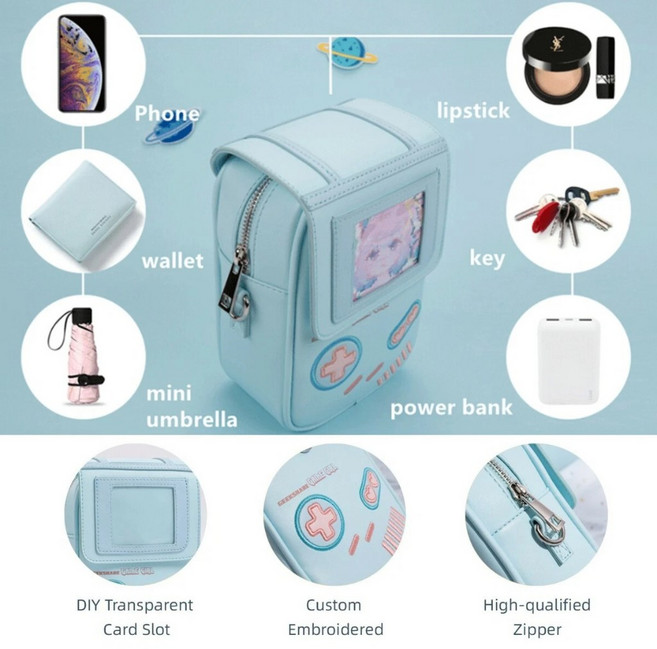 GEEKSHARE Switch收納包 多用途收納包, 1個, GameGirl電玩少女_日常收納包,OLED／Switch