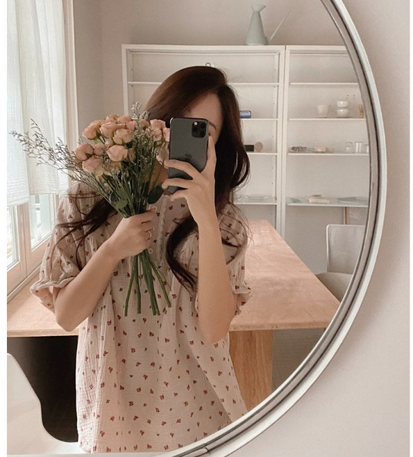 Juuneedu 玫瑰蕾絲純棉睡衣系列 親膚透氣居家服 短袖短褲套裝與長版睡裙