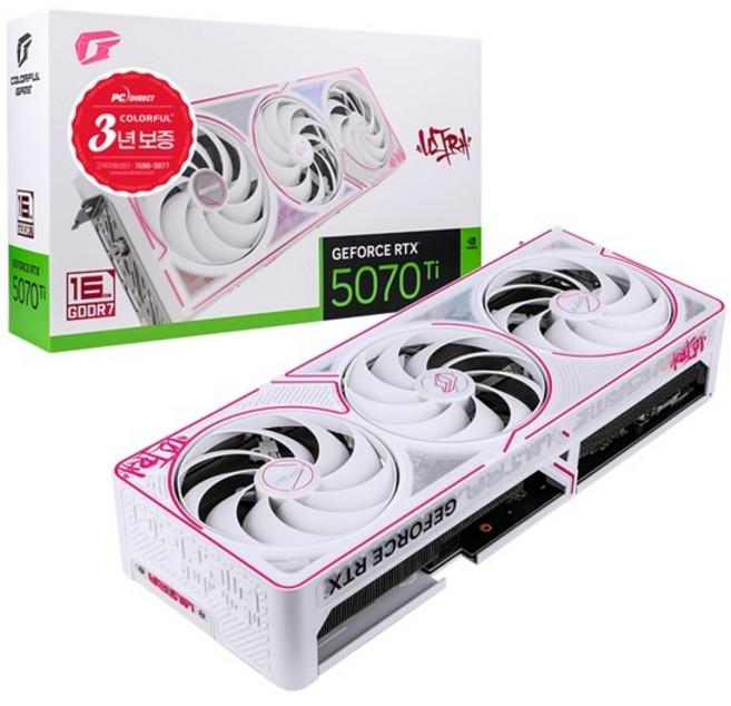 [Colorful] iGame 지포스 RTX 5070 Ti ULTRA OC White D7 16GB 피씨디렉트
