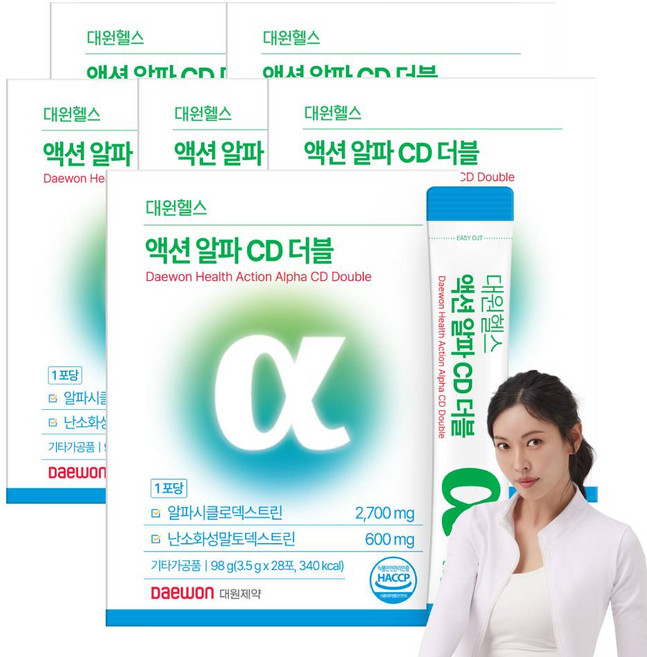 대원제약 대용량 액션 알파 CD 더블 28포 알파시디 식약청인증, 6개, 28회분