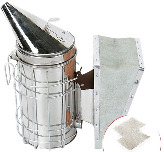 양봉 꿀벌 도구 훈연기 벌집 스테인레스 벌통 훈증기, 흡연기+54개 담배, 1개