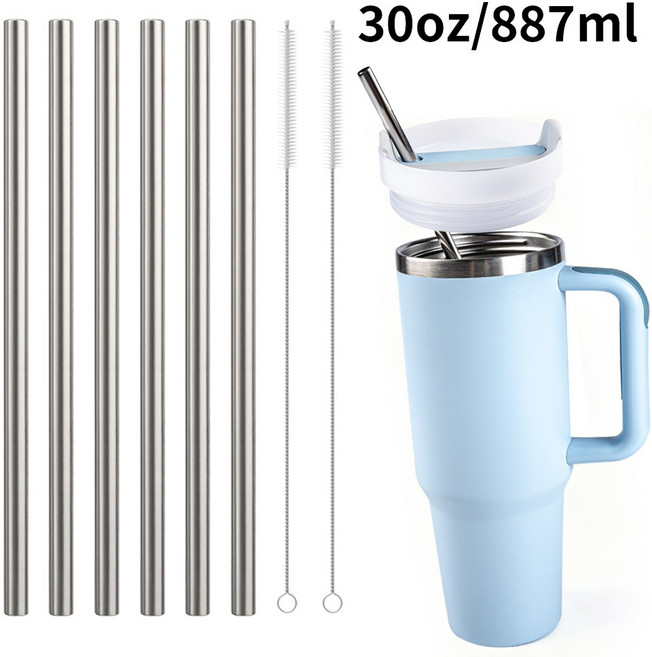 LJL 스탠리 스타벅스 텀블러 호환 스텐(304) 빨대6p+세척솔 2p 세트, 1세트, 887세트