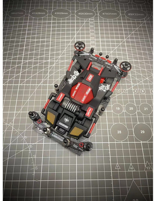 19452 티타늄 샤프트 튜닝 4WD미니카 조립식 레이싱 개조4륜미니카, 블랙 포뮬러 미조립, 1개