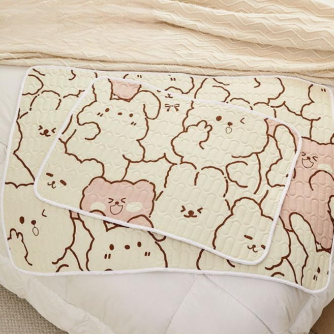 AEGEN 노인 논슬립 생리 방수패드 환자용 침대 매트, 베니베어