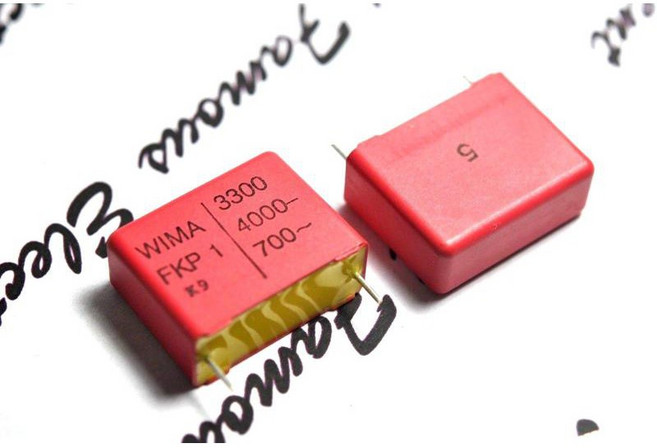德國WIMA FKP1 3300P 3.3nF 4000V 5% 金屬膜電容 - 腳距22.5mm, 1個