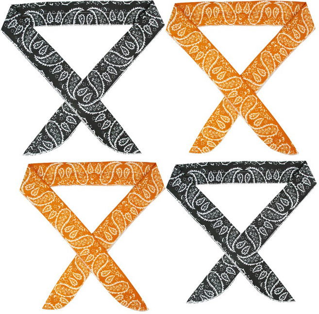 누어리 쿨 스카프 아이스 목수건, 블랙2개+오렌지2개, 1개