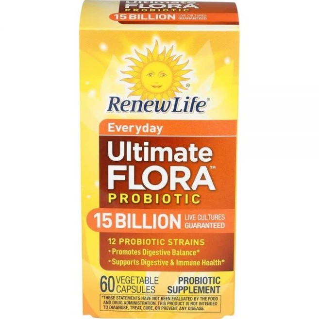 RenewLife Everyday Probiotic 리뉴라이프 얼티밋 플로라 에브리데이 프로바이오틱 15 Bil 60캡슐, 60정, 1개, 60정 - 쿠팡