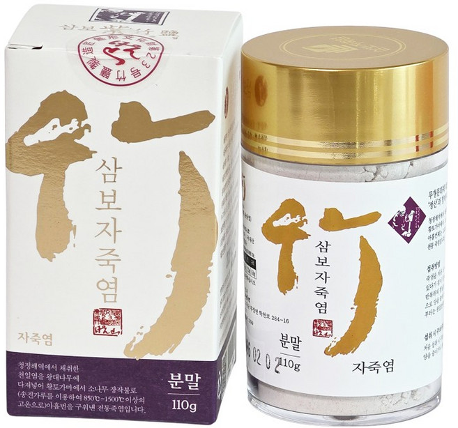 삼보죽염 9회 구운 자죽염 분말 건강관리 건강한 먹는소금, 110g, 2개