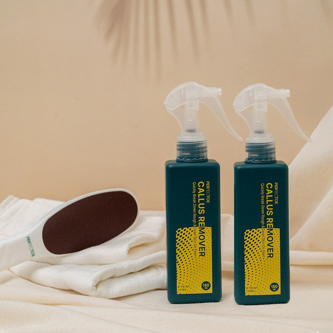 1+1 퍼펙토 발각질 제거제 우레아 풋 스프레이 퍼펙토 양면 풋파일 각질 제거, 2개