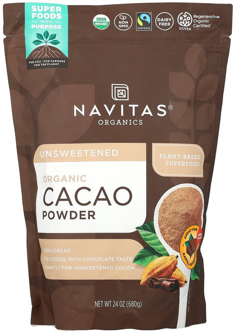 네비타스올가닉스 카카오 분말 680g(24oz), 680g, 1개