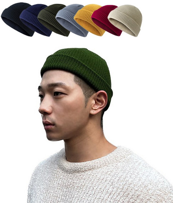 1+1 해봄 숏비니 하프 레옹 모자 커플 비니 군인 휴가