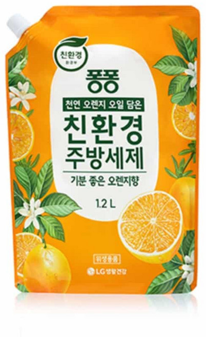 요비월드 주방세제 오렌지향 1.2L 식기세제 과일세제 과일채소세척제