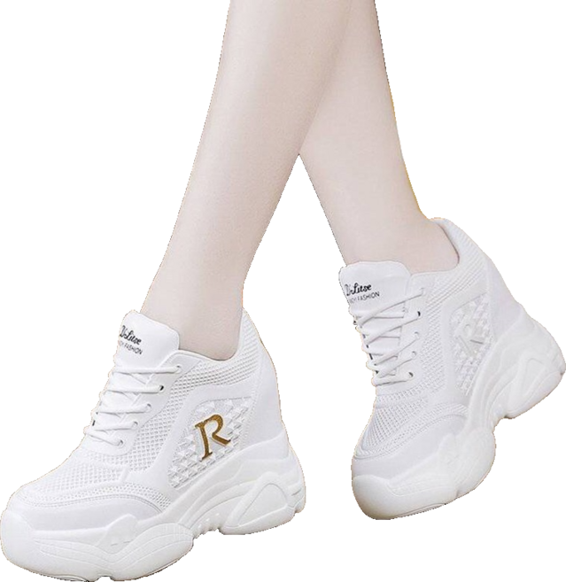 여성 10cm 키높이 통굽 스탠딩 운동화 치어리더 신발 콘서트화