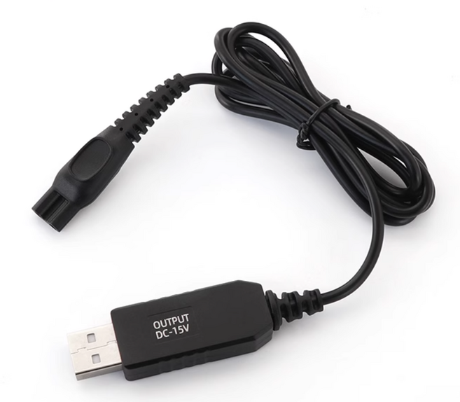 필립스 전기 면도기 충전기 USB 충전 케이블 호환, 1개