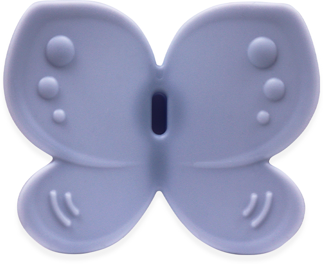 꼬꼬노리 국산 열탕소독 쿠비 플랫 아기 실리콘 치발기 모빌 유모차 아기체육관 호환, 나비, 1개