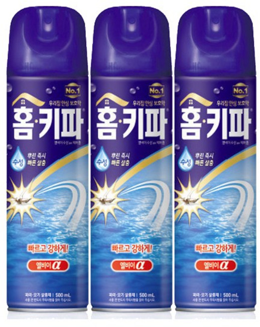 홈키파 엘비이에어졸 500ml x3, 1개, 1500ml