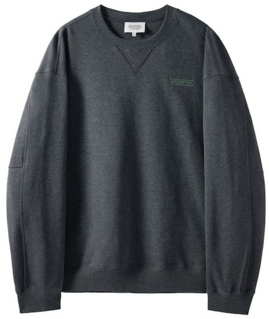 BROMPTON LONDON DIAGONAL JACQUARD SWEATSHIRT - CHARCOAL (P251USW460)