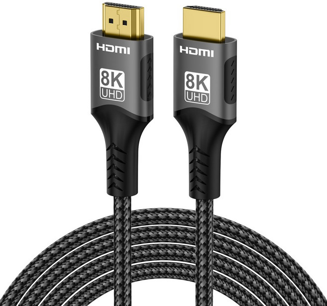 8K HD 케이블 4K 120HZ 가능한 10 고속 코드 호환 HDR DTS 60HZ 노트북 편조 48GBPS, 8k hd cable, 3미터