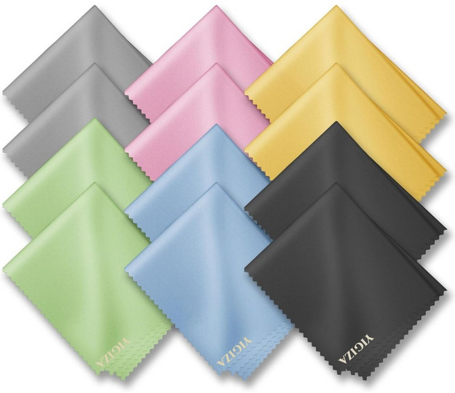 YIGIZA 초극세사 안경닦이 12p 고급 스웨이드 6종색상 안경딱이