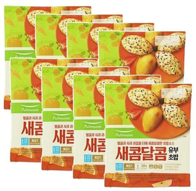 풀무원 새콤달콤 유부초밥 4인분, 옵션 x 8개, 8개, 330g