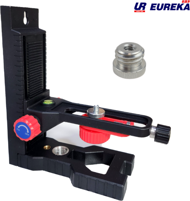 레이저레벨기 브라켓 UR-BK2AD 아답터 포함 3D 4D 월브라켓 벽거치대 자석브라켓 상하조절기, 1개