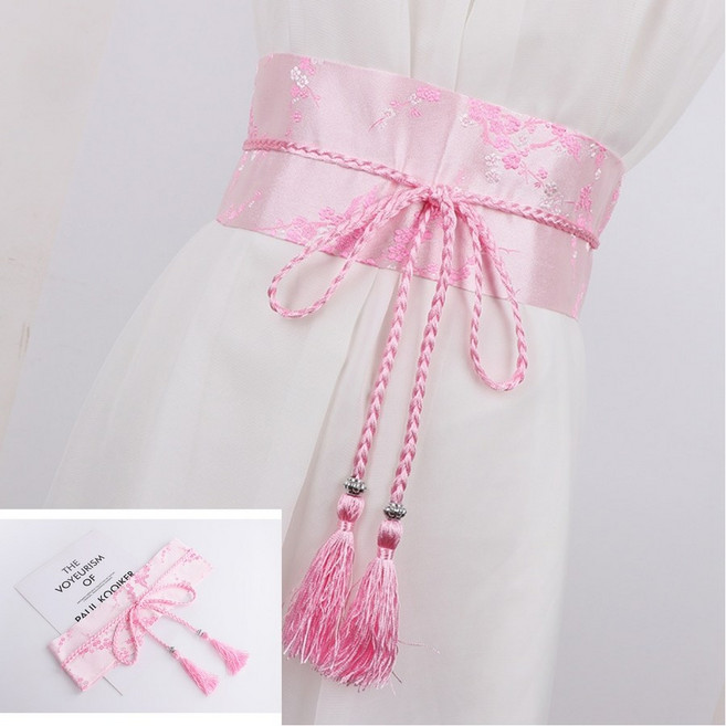 한복허리띠 매듭띠 끈 전통 자수 도포 악세사리 술띠 장신구 허리장식