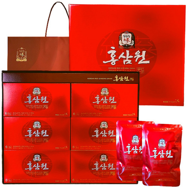 정관장 홍삼 활력 진액 홍삼원 30포 + 쇼핑백 가정의달 부모님 선물세트 1개, 1.5L, 1세트