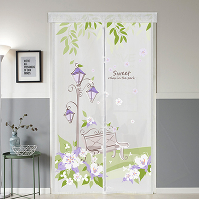 알뜨리 EVA 디자인 현관 방문 자석식 방풍비닐 공원(반투명) 방풍막 바람막이 방풍 방한 보온 단열 비닐 커튼 우풍 외풍 차단, 1개