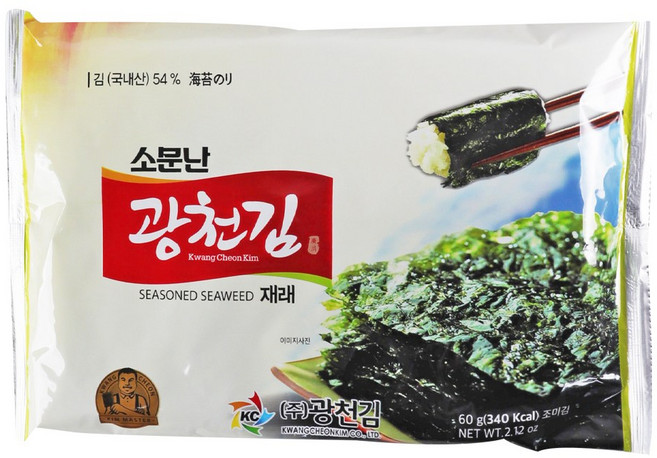 푸드올마켓_ 백제식품 광천김 전장김 대 60g, 1개