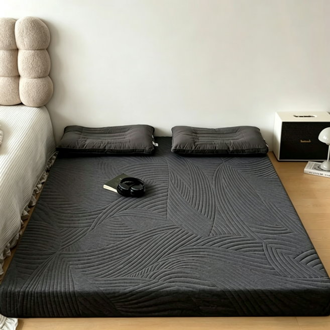 바닥 라텍스 메모리폼 매트리스 토퍼 단단한 침대 두꺼운 까는 수면 매트 손님용 접이식