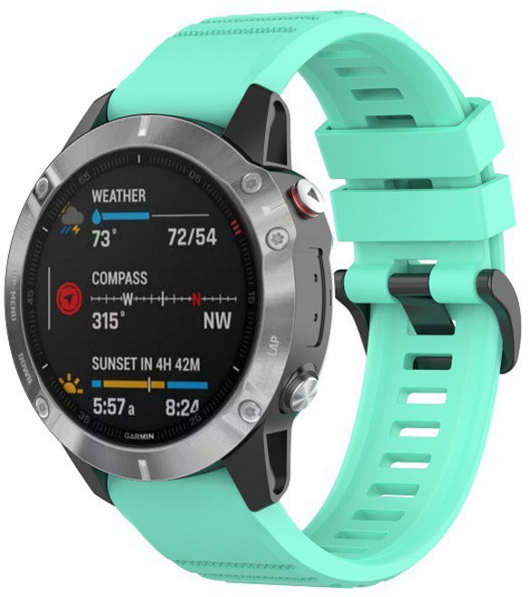 Garmin 矽膠錶帶 適用 Approach S60 S62 S70 47mm 22mm 快拆錶帶, 1個, 湖水藍