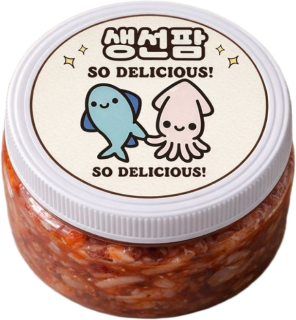 젓갈 500g 4종 오징어 낙지 창란 명란 젓갈 생선팜 밥반찬, 오징어 500g