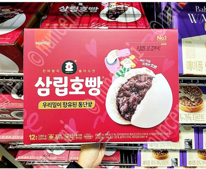 삼립 통 단 팥 호 빵, 1.08kg, 1박스