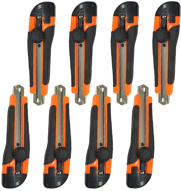 엠파이어 커터칼 전문가용 대형 칼날 18mm 잠금식, 8개입