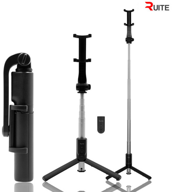 루이트 블루투스 삼각대 셀카봉 MI1, 블랙, 1개