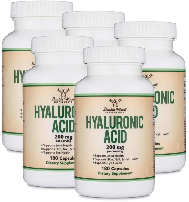 더블우드 히알루론산 200mg 캡슐 Double Wood Hyaluronic Acid, 180정, 5개 - 쿠팡